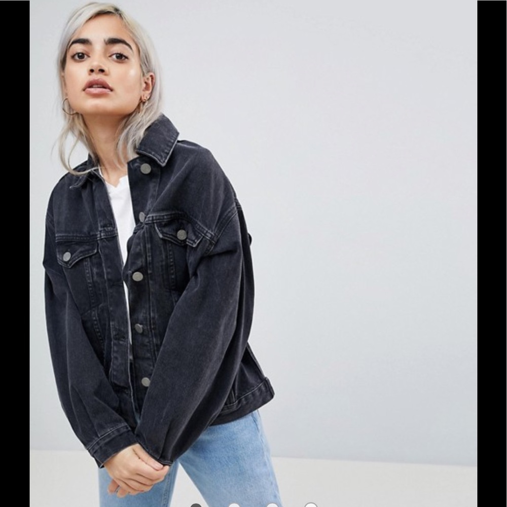 NWOT ASOS Black Denim Jean Jacket